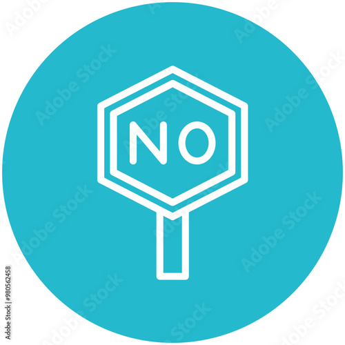 No vector icon illustration of Protesting and Civil Disobedience iconset.