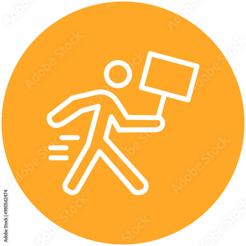 Movement vector icon illustration of Protesting and Civil Disobedience iconset.