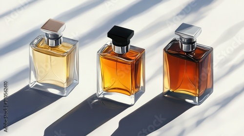 Perfume illustration for corporate gifting, offering a sleek and professional design tailored for high-end business clients. photo