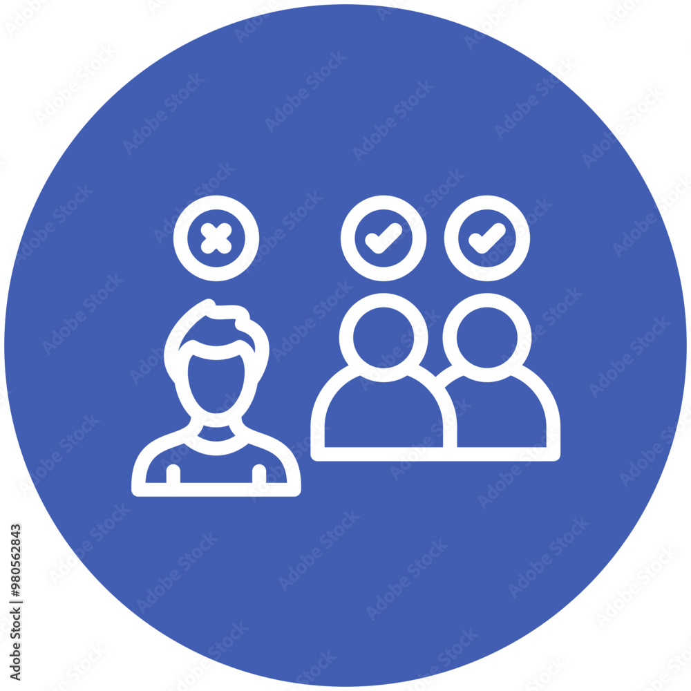 Discrimination vector icon illustration of Protesting and Civil Disobedience iconset.