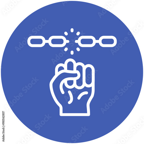 Freedom vector icon illustration of Protesting and Civil Disobedience iconset.