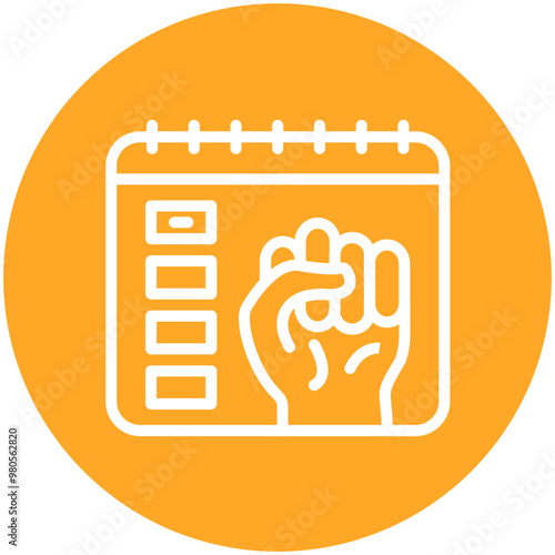 Event vector icon illustration of Protesting and Civil Disobedience iconset.