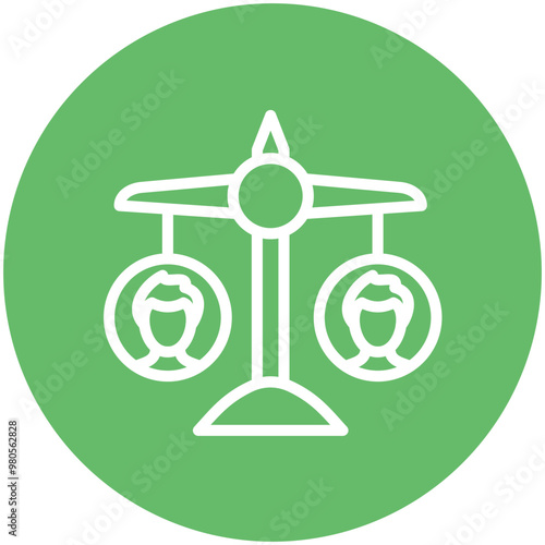 Equality vector icon illustration of Protesting and Civil Disobedience iconset.