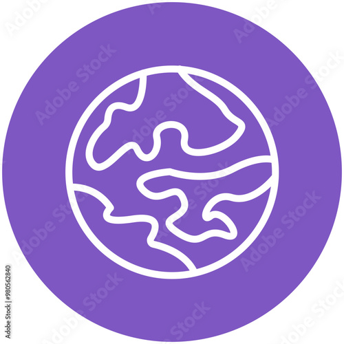 Earth vector icon illustration of Protesting and Civil Disobedience iconset.