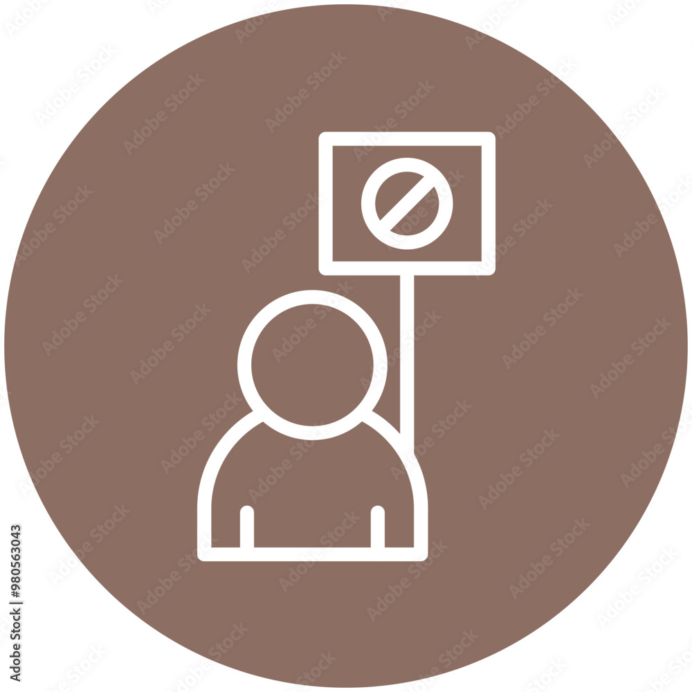 Boycott vector icon illustration of Protesting and Civil Disobedience iconset. Boycott vector icon illustration of Protesting and Civil Disobedience iconset.