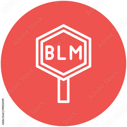 Black Lives Matter vector icon illustration of Protesting and Civil Disobedience iconset.