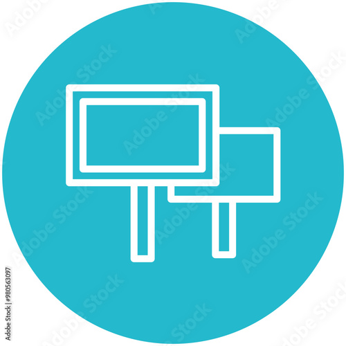Banner vector icon illustration of Protesting and Civil Disobedience iconset.