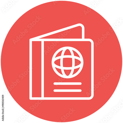 Passport vector icon illustration of Vacation Planning iconset.