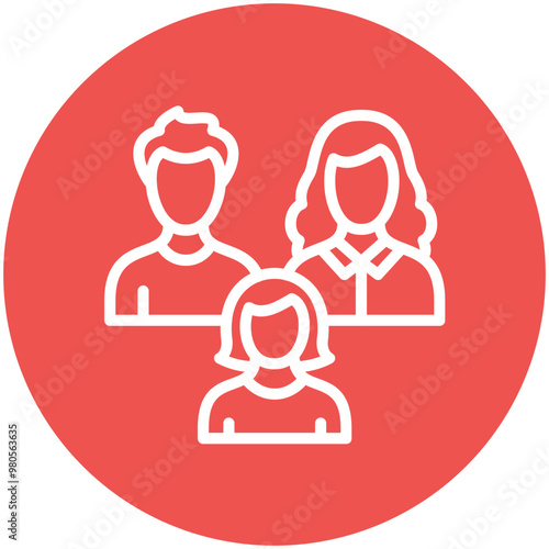 Family vector icon illustration of Vacation Planning iconset.