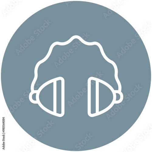 Safety Ear Muffs vector icon illustration of Home Improvements iconset.