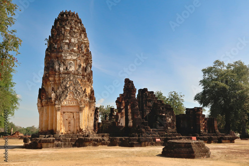View onto the Wat Phra Phai Luang Temple at the Historical Park, archaeological site, ancient ruins of Sukhothai, Thailand