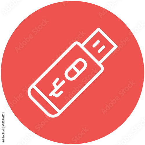 USB vector icon illustration of Mobile UI & UX iconset.