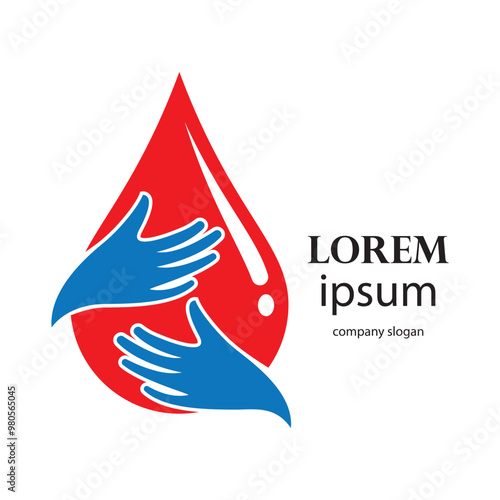 charity logo design caring for blood donors