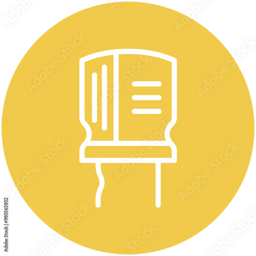 Capacitor vector icon illustration of School iconset.
