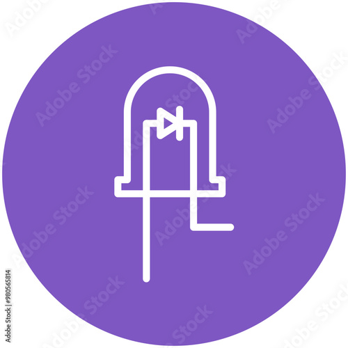 Light Emitting Diode vector icon illustration of School iconset.