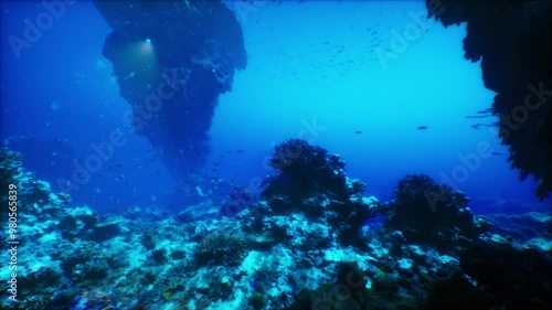 Wallpaper Mural A colorful coral reef teeming with diverse marine life Torontodigital.ca