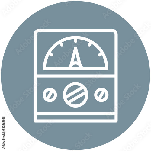 Ammeter vector icon illustration of School iconset.