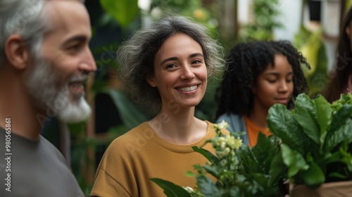 Community living: residents enjoying shared co-housing space for social connection and sustainability