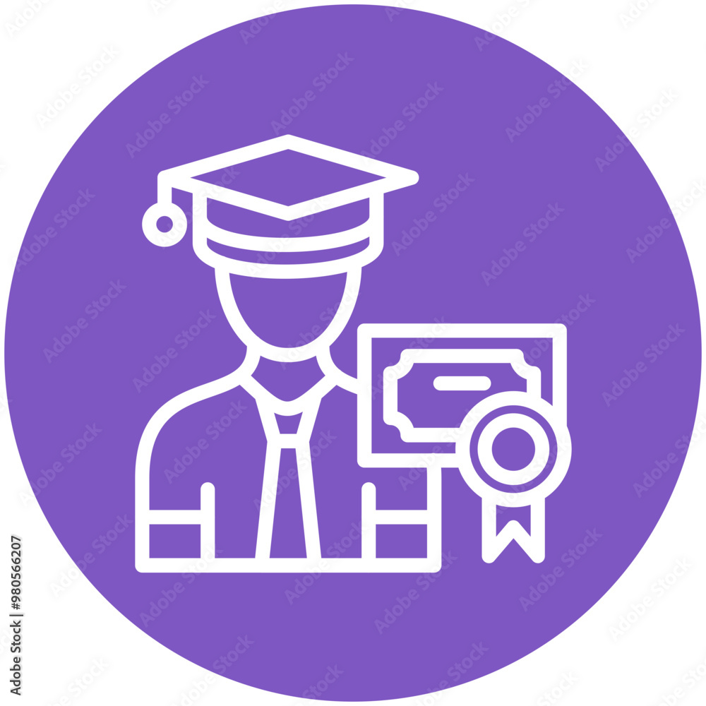 Receiving Diploma vector icon illustration of School iconset. Receiving Diploma vector icon illustration of School iconset.