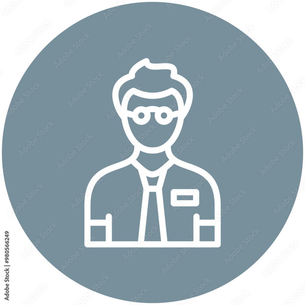 Male Professor vector icon illustration of School iconset.