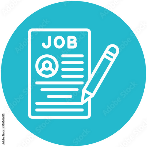 Job Description vector icon illustration of Human Resource iconset.