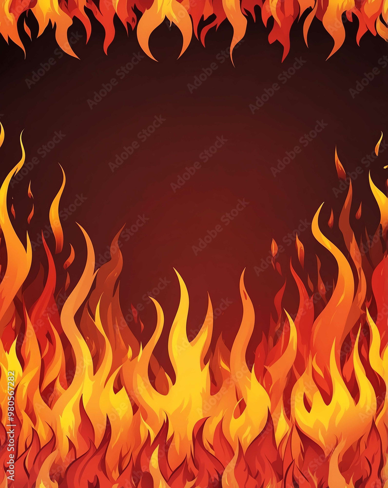 Blazing fire gradient with orange to red flames Blazing fire gradient with orange to red flames