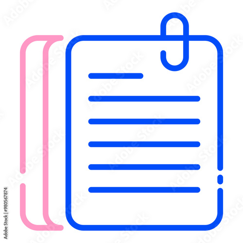 Brief line duo tone icon