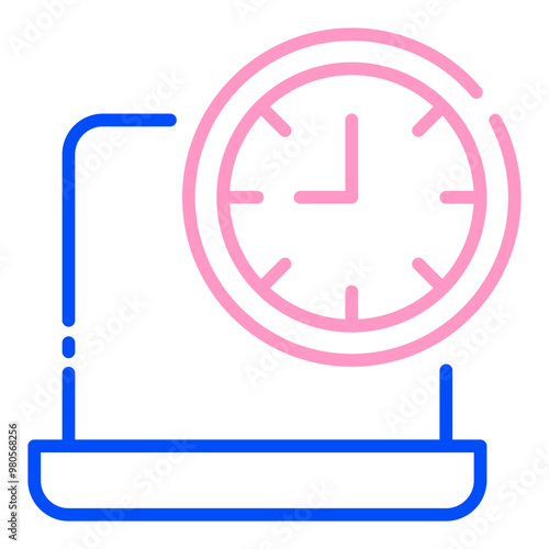 Working Hours line duo tone icon