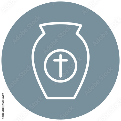Urn vector icon illustration of Funeral iconset.
