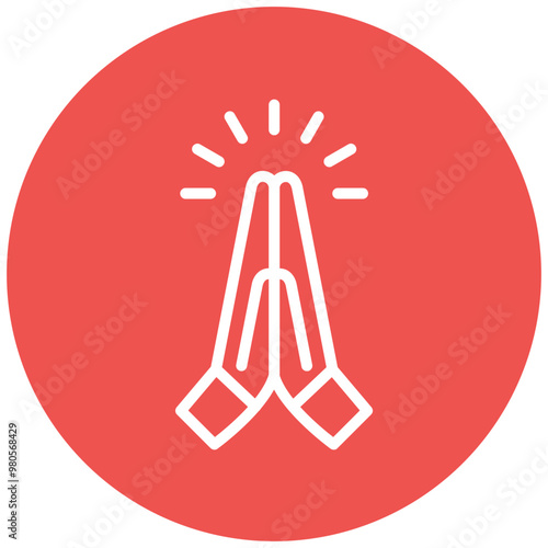 Prayer vector icon illustration of Funeral iconset.