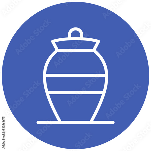 Cremation vector icon illustration of Funeral iconset.