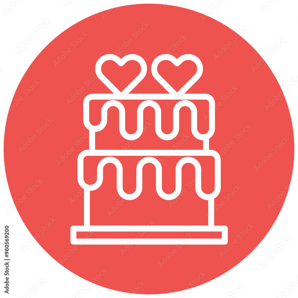 Two Layered Cake vector icon illustration of Party and Celebration iconset. Two Layered Cake vector icon illustration of Party and Celebration iconset.