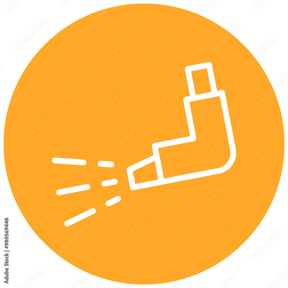 Inhaler vector icon illustration of Pharmacy iconset. Inhaler vector icon illustration of Pharmacy iconset.