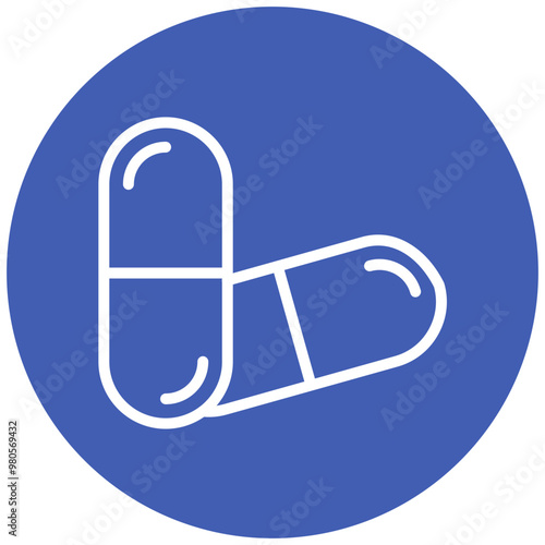 Capsule vector icon illustration of Pharmacy iconset.