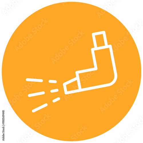 Inhaler vector icon illustration of Pharmacy iconset.