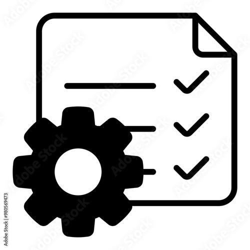 Project Management line glyph icon