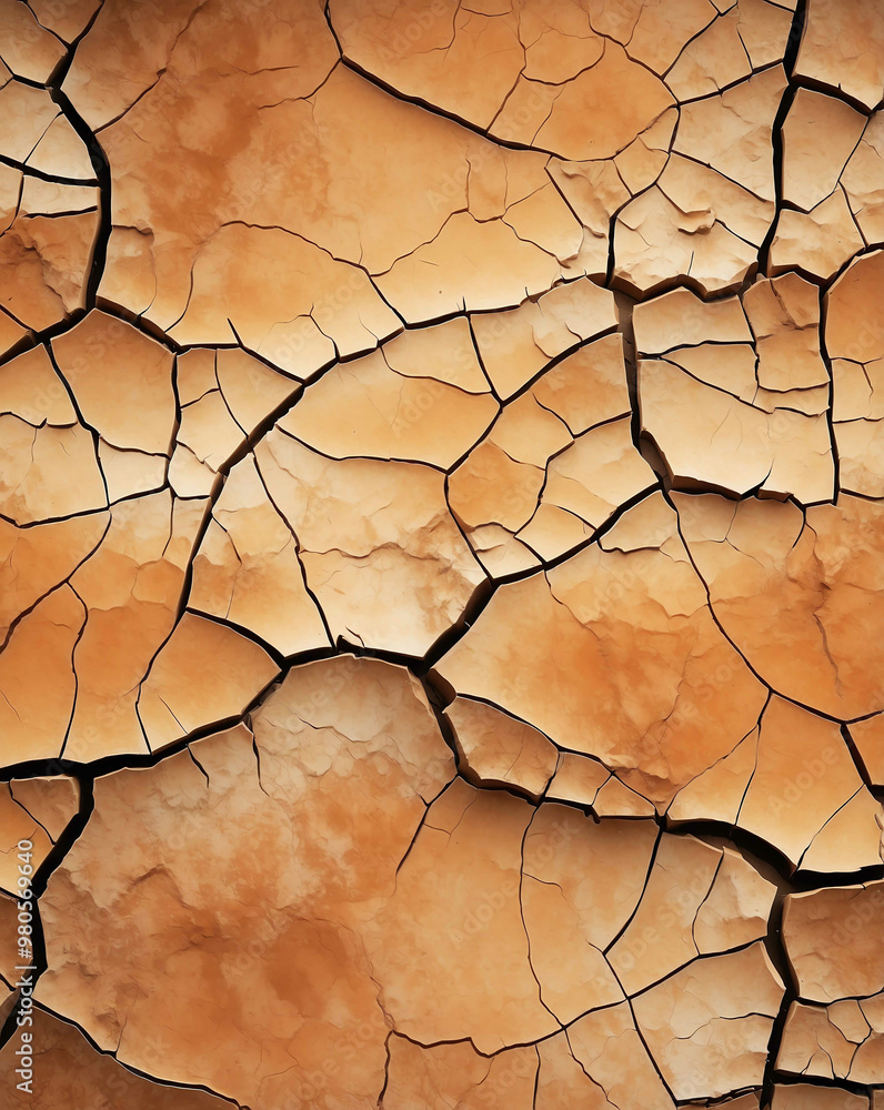 Cracked earth texture with dusty brown to rusty orange gradient Cracked earth texture with dusty brown to rusty orange gradient