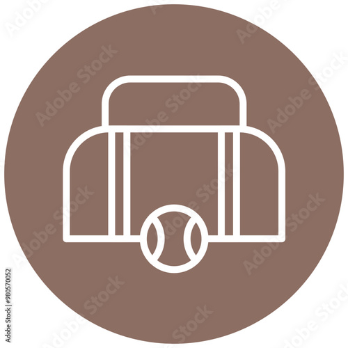 Sport Bag vector icon illustration of Pilates iconset.