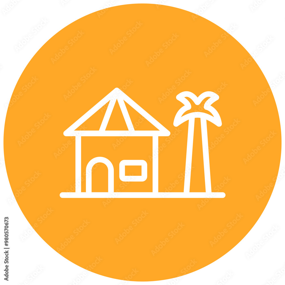 Resort vector icon illustration of Coastline iconset. Resort vector icon illustration of Coastline iconset.