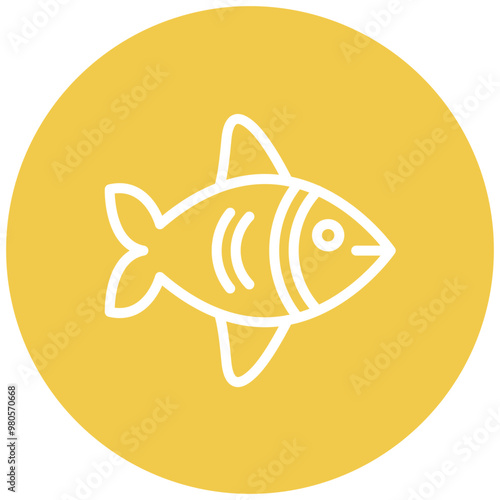 Fishes vector icon illustration of Coastline iconset.