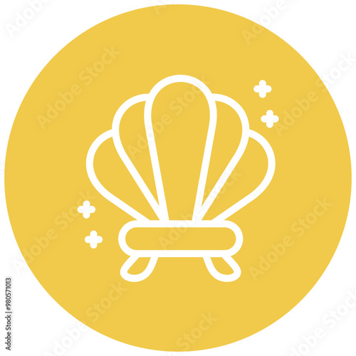 Seashell vector icon illustration of Coastline iconset.