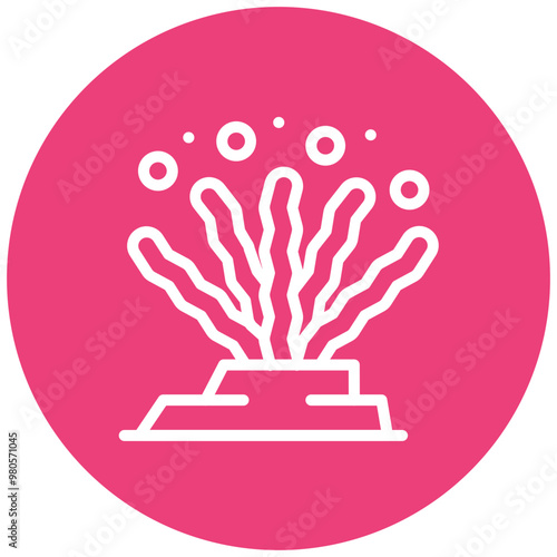 Seaweed vector icon illustration of Coastline iconset.