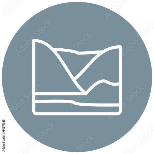Sand Ripples vector icon illustration of Coastline iconset.