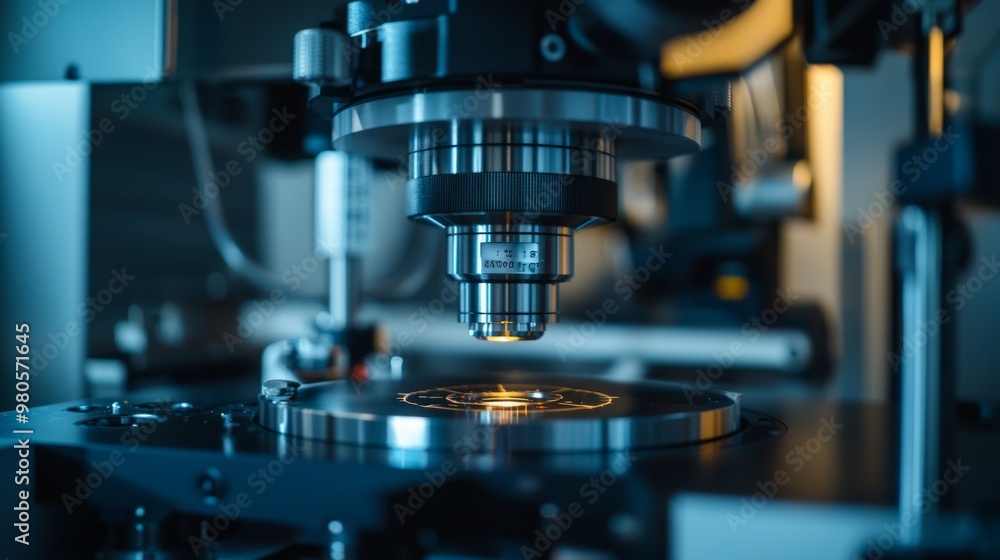 Precision in Progress: Close-up of Digital Lens Analyzer Examining Curvature and Refractive Properties of Lens Precision in Progress: Close-up of Digital Lens Analyzer Examining Curvature and Refractive Properties of Lens