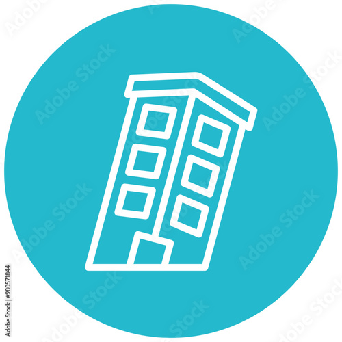 Leaning Tower vector icon illustration of Italy iconset.