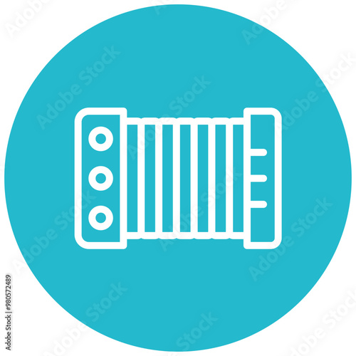 Accordion vector icon illustration of Festa Junina iconset.