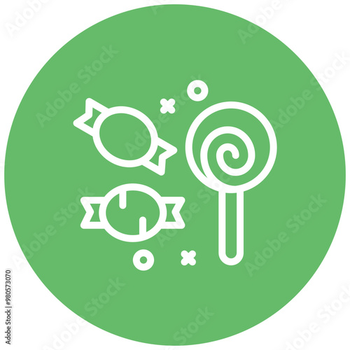 Colorful Sweets vector icon illustration of Festa Junina iconset.