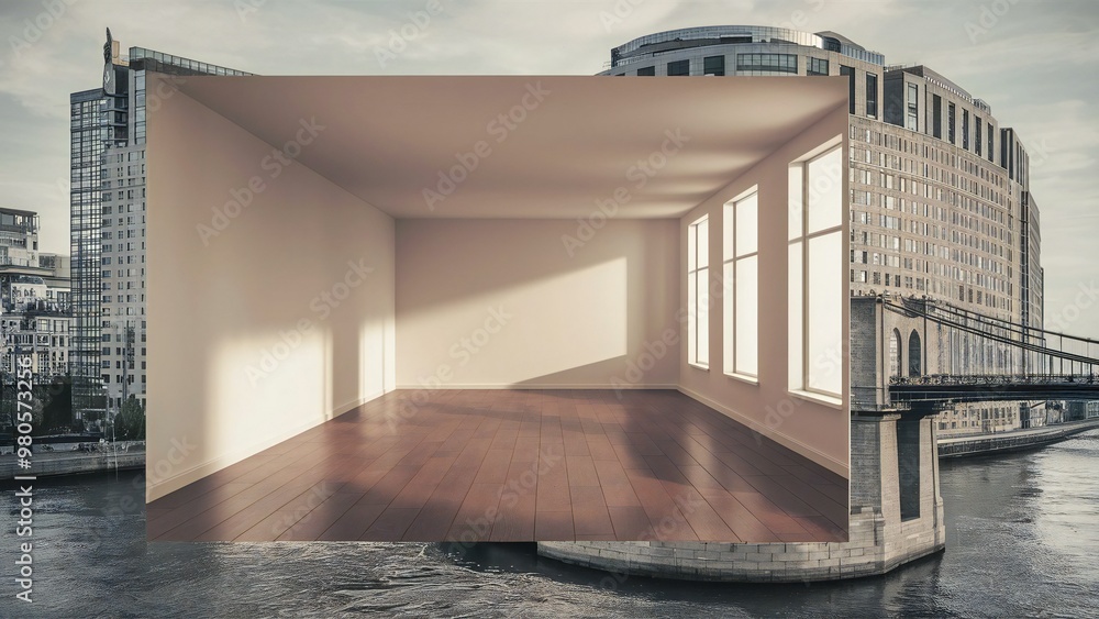 Fototapeta premium modern house with balcony