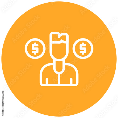 Dirty Contract vector icon illustration of Corruption iconset.