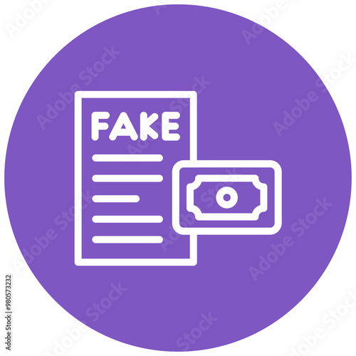 Counterfeit Bills vector icon illustration of Corruption iconset.